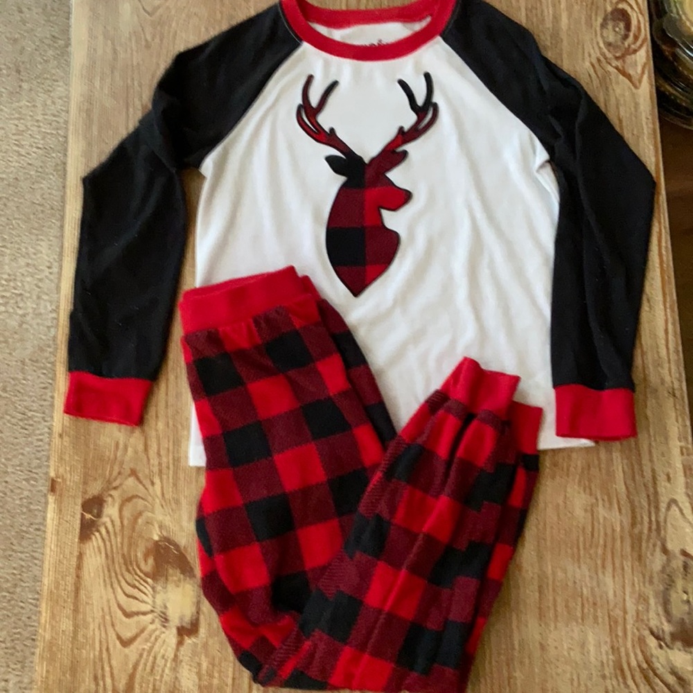 Holiday FamJams Two Piece Plaid Fleece Pajamas